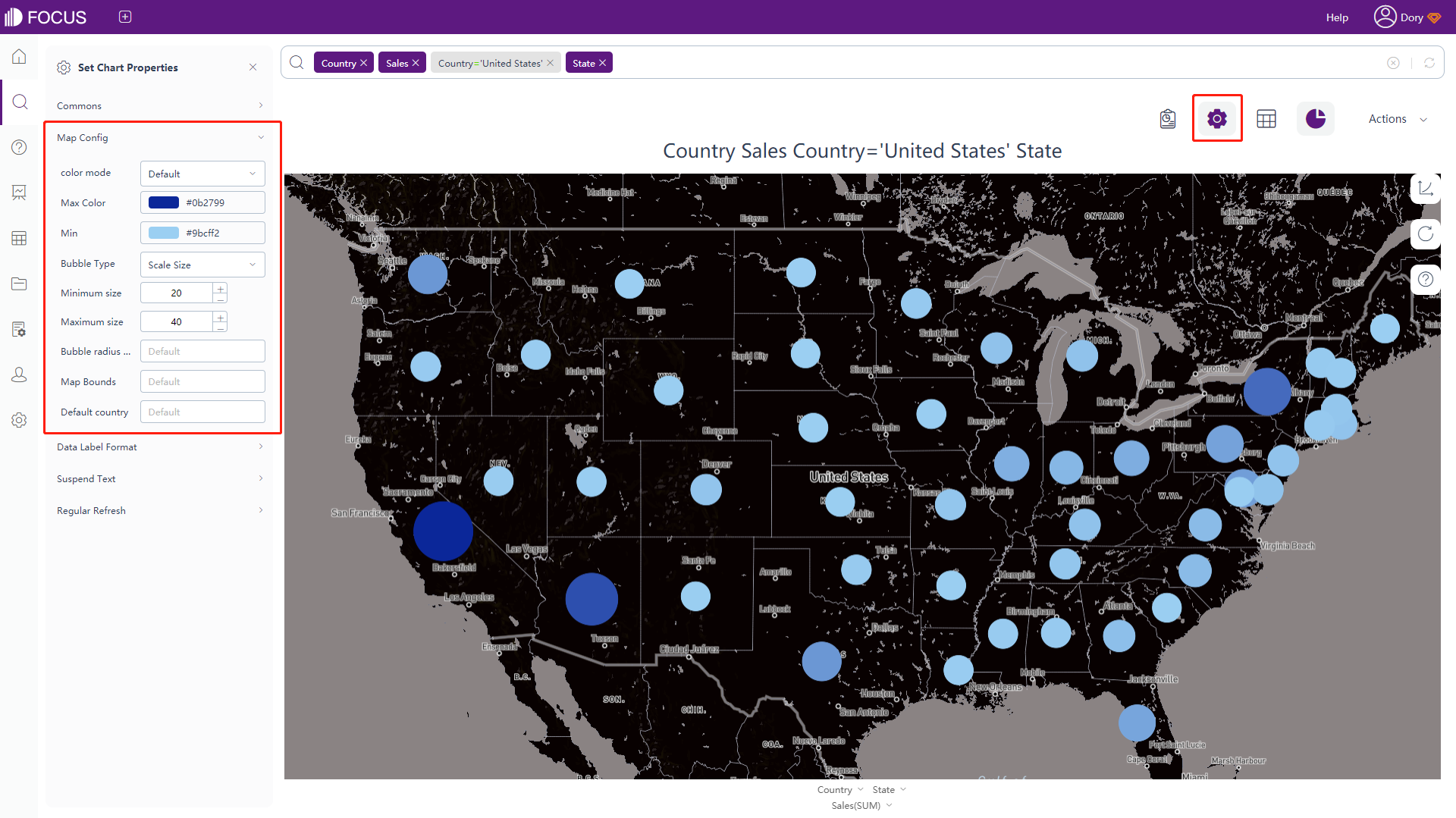 Figure 3-4-91 Longitude & Latitude location map - map config